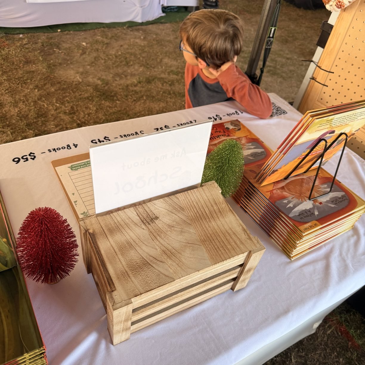 My wife and I recently decided to start bringing our boys to events for part of the day-to help them come out of their shells, meet new people, and experience the beautiful diversity of the world.

At one event, my youngest was sitting at the booth w