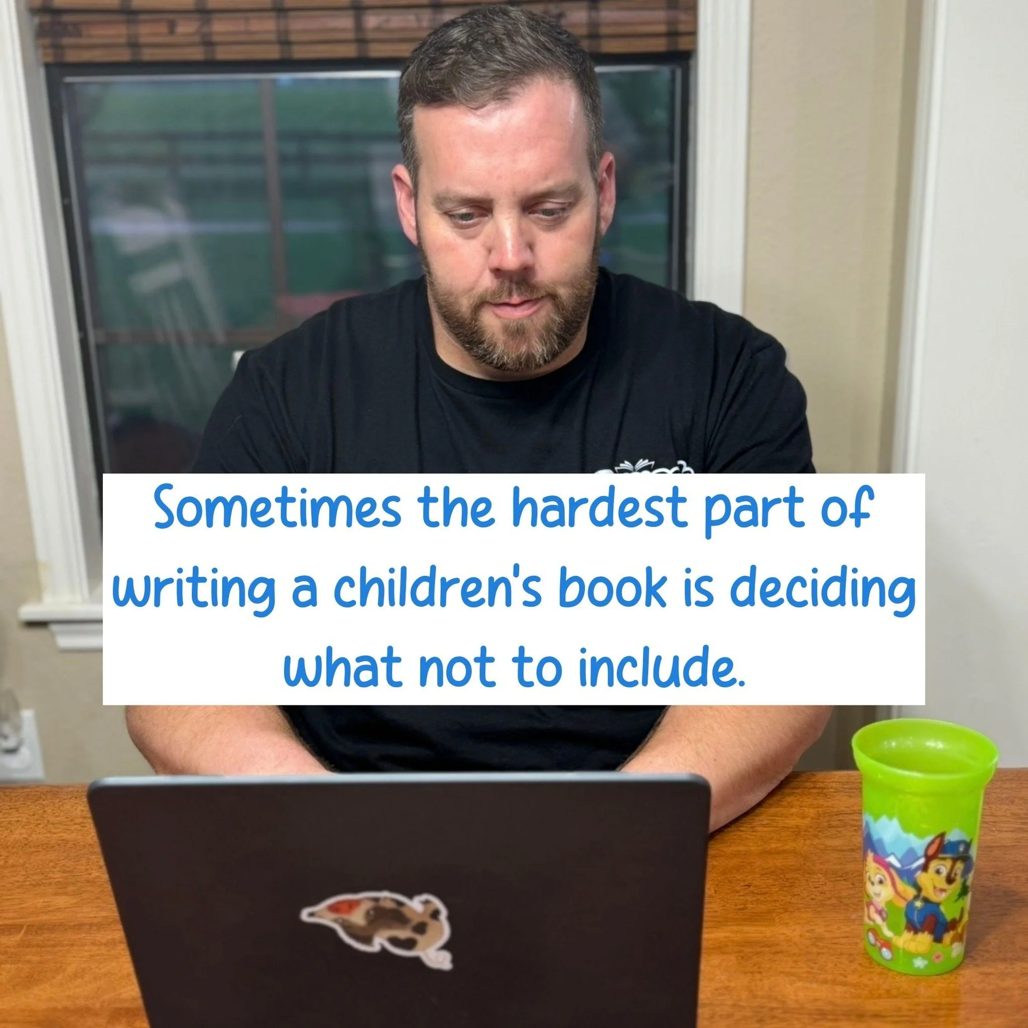 Sometimes the hardest part of writing a children&rsquo;s book is deciding what not to include.

Many of my stories actually start around 1,200 words. Then comes the editing&hellip; and editing&hellip; and more editing until the story is closer to 500