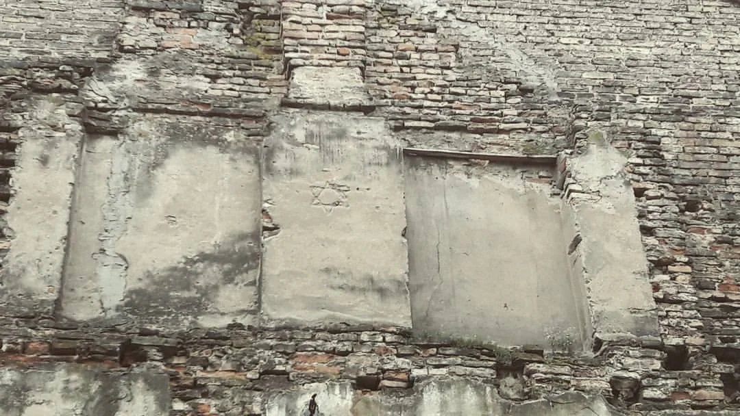 A Star of David etched into a wall in Vilnius, Lithuania.