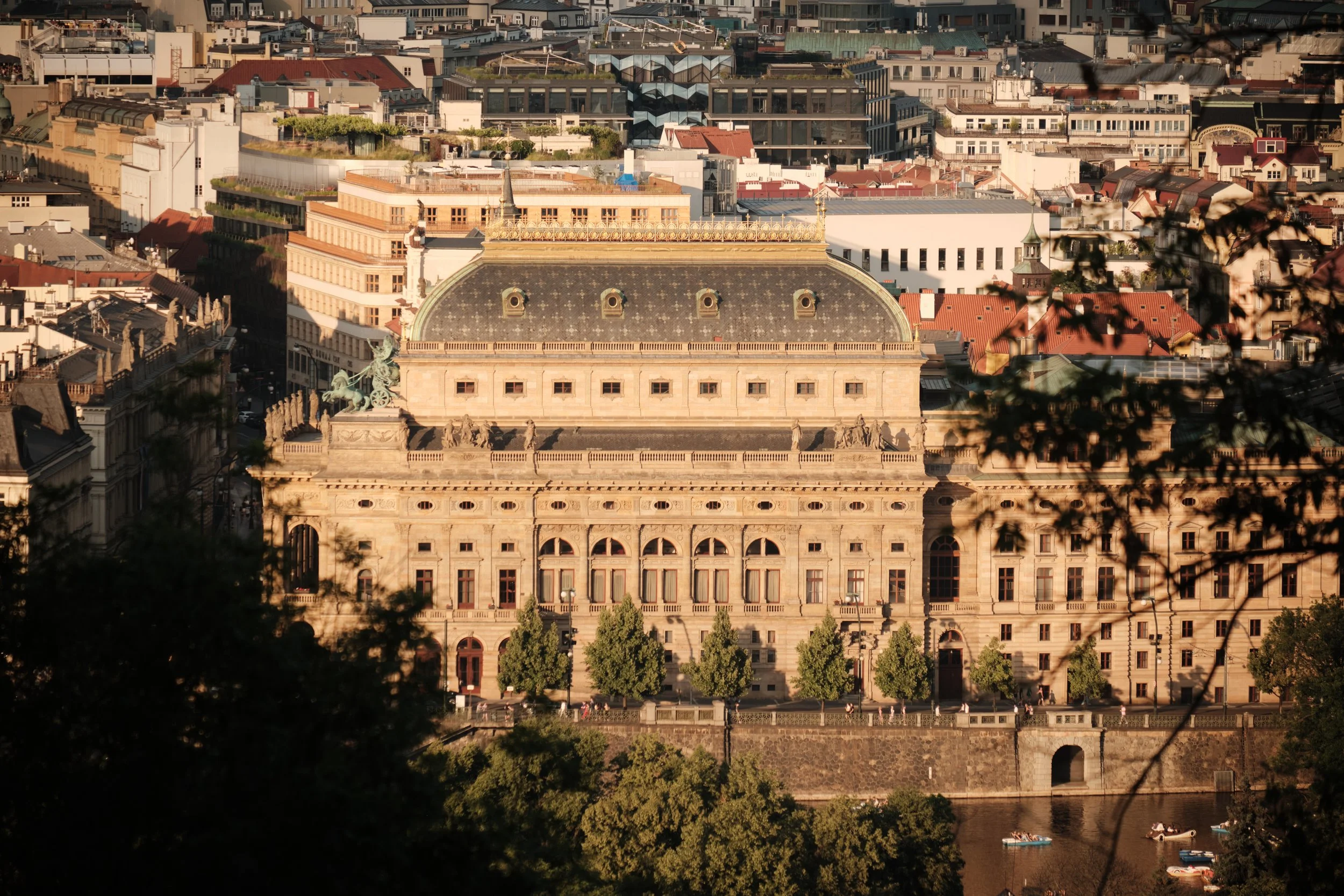 Bathed in the last light of the day, Prague’s National Theatre stands as a symbol of Czech culture and resilience.