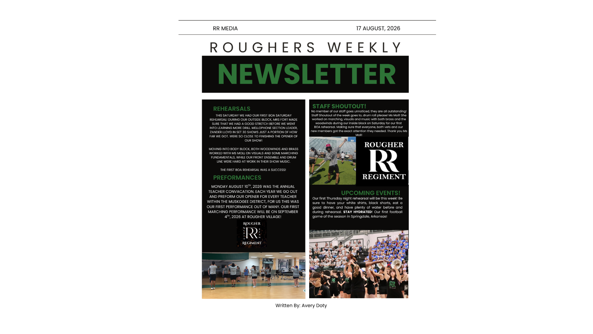 Newsletter Week 1