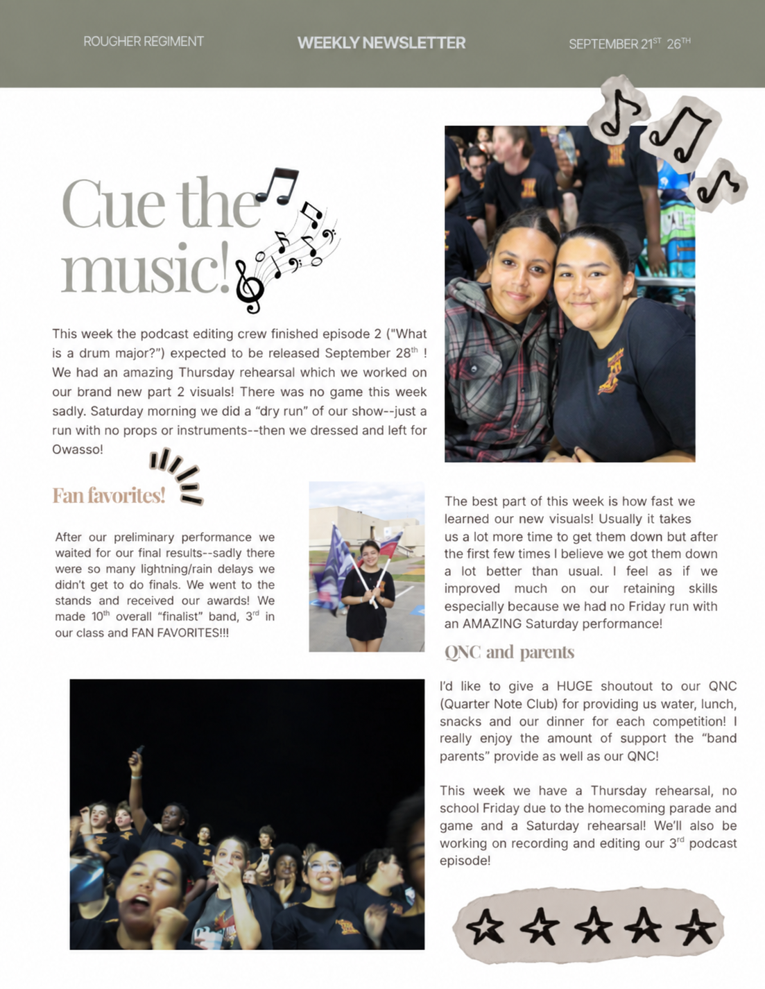 Newsletter Week 6