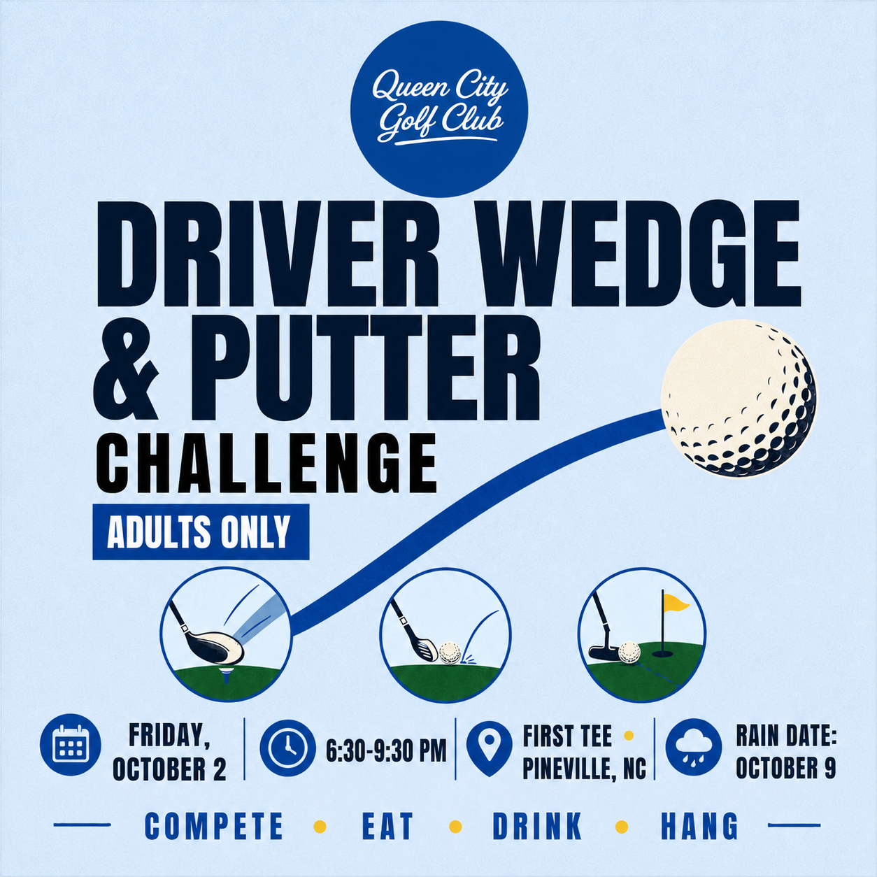 Adult Driver, Wedge, and Putter Challenge