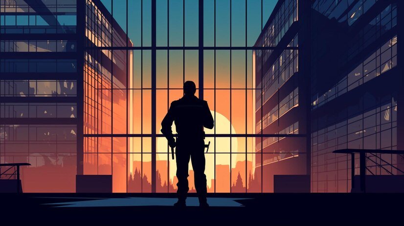 Security guard patrolling