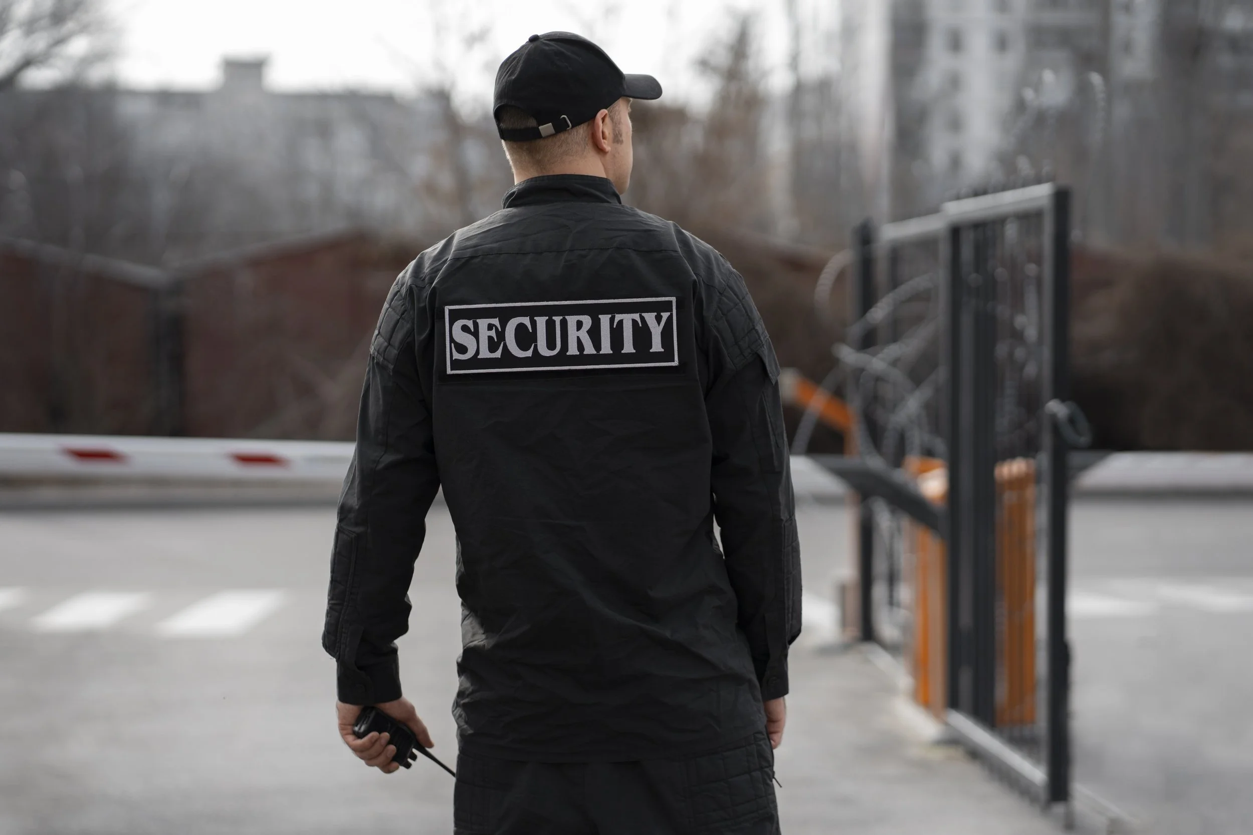 Male Security Guard performing Foor Patrolling