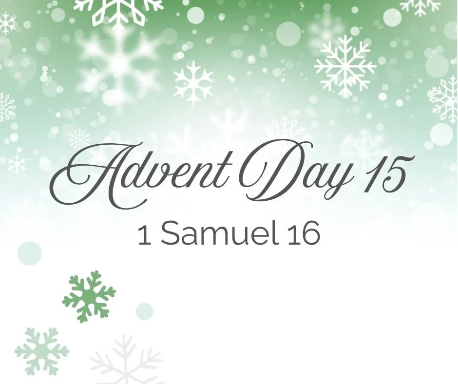 Image of Advent Day 15 reading being 1 Samuel 16