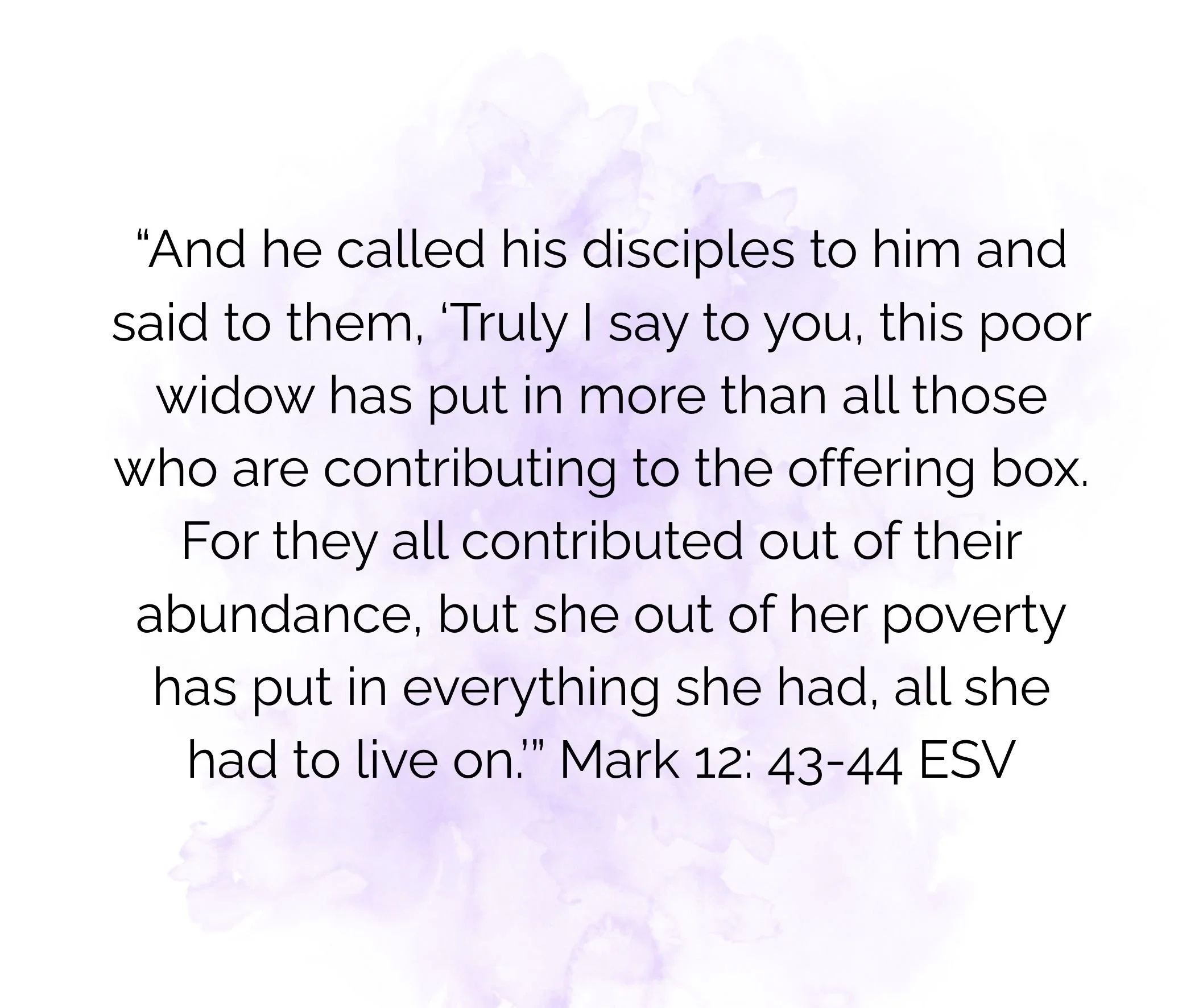 Image of Mark 12: 43-44 ESV