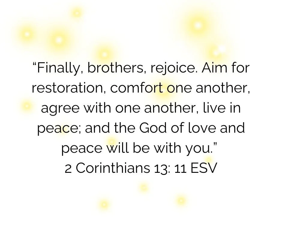 Image of 2 Corinthians 13:11 ESV