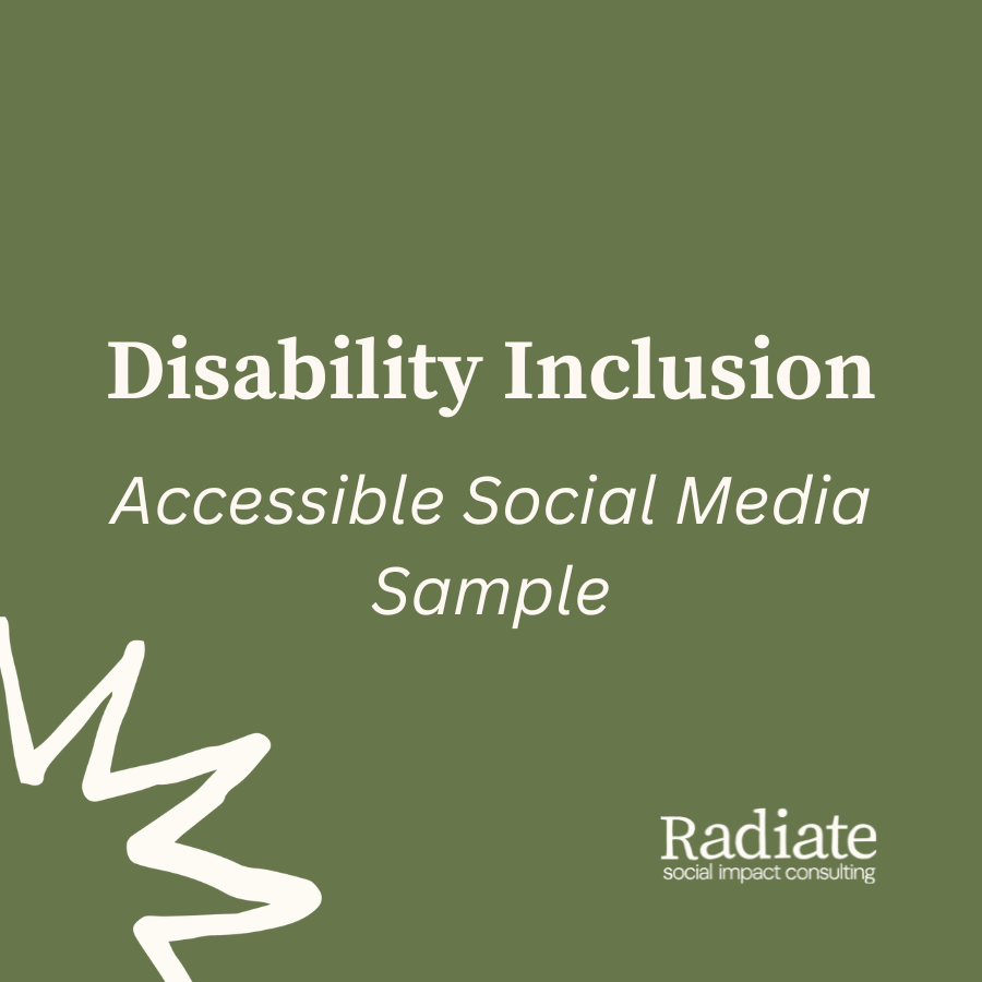 Disability Inclusion: Accessible Social Media Sample