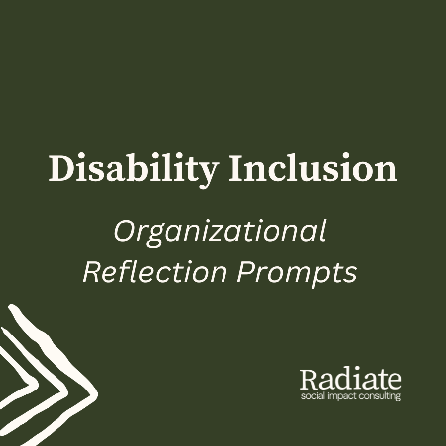 Organizational Reflection Prompts for Disability Inclusion