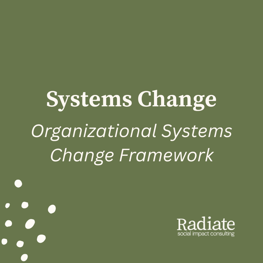 Organizational Systems Change Framework