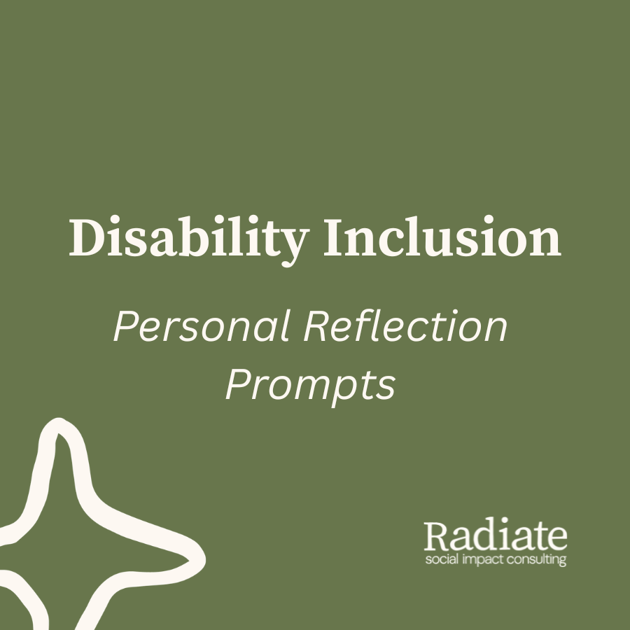 Disability Inclusion: Personal Reflection Prompts