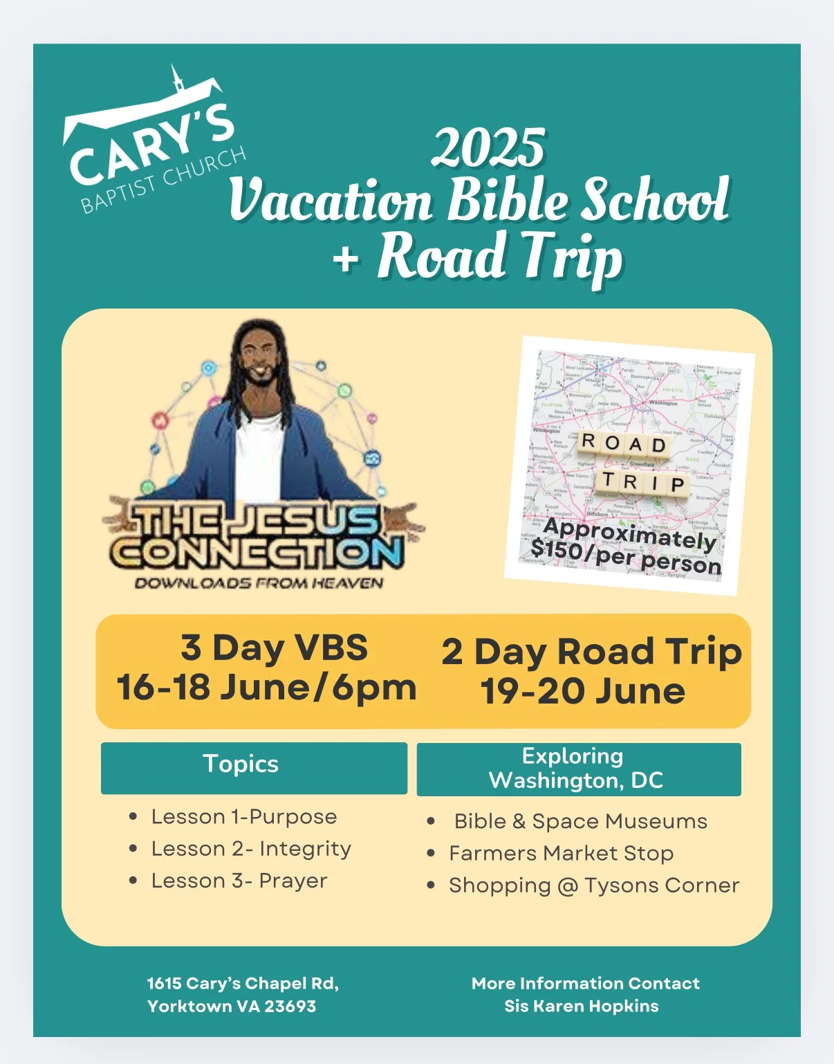 2025 Vacation Bible School Road Trip