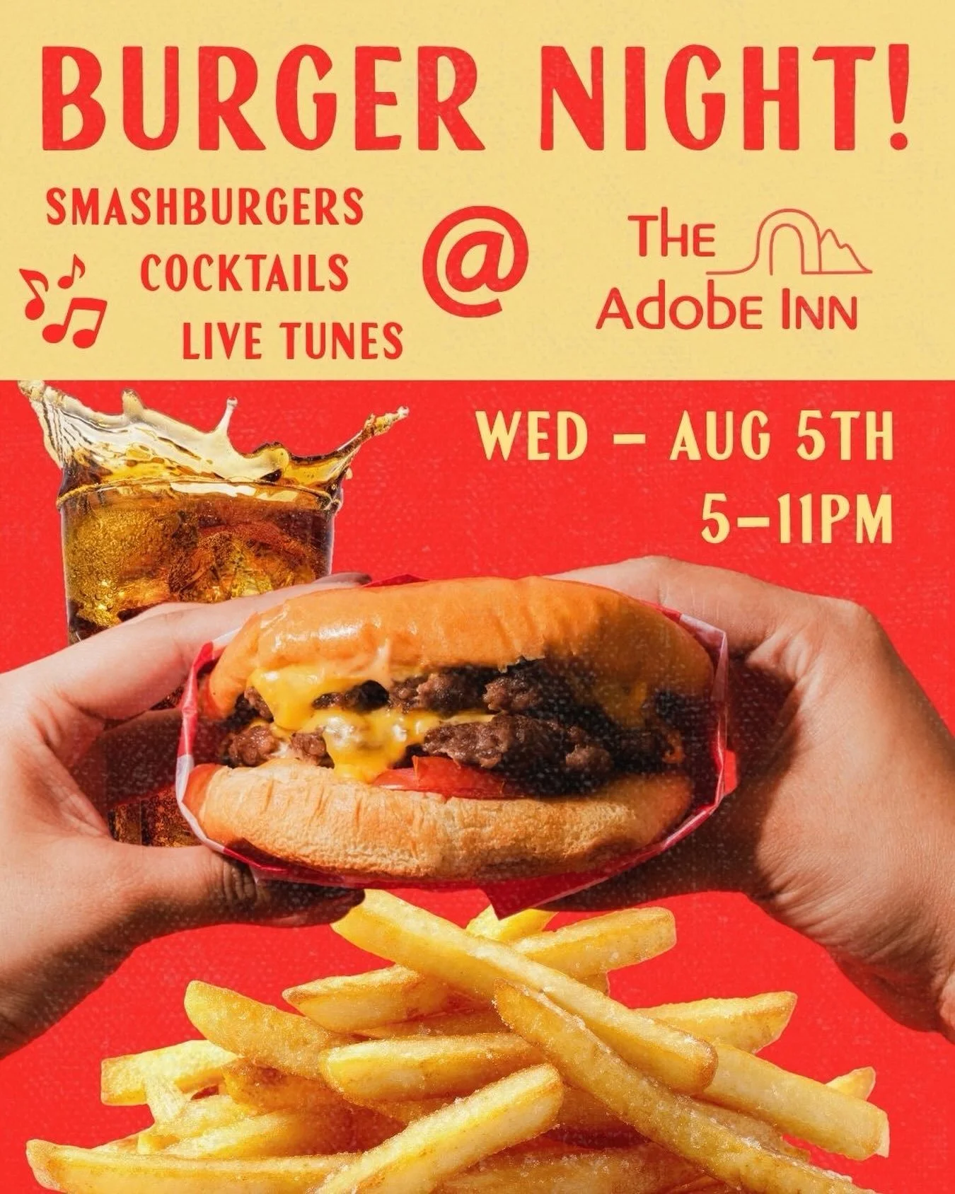 Stellar live tunes / smash burgers / slushy machine flowing / ice cold beer / cocktails&hellip; 
🎶🍔🍹