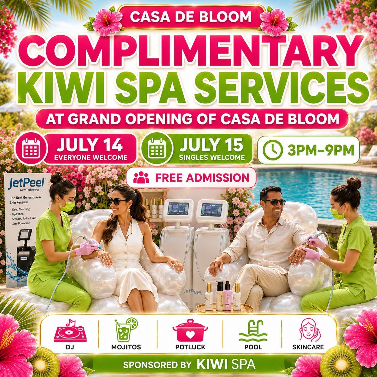 Experience Complimentary Kiwi Spa Experiences in San Diego at the Grand Opening of Casa de Bloom