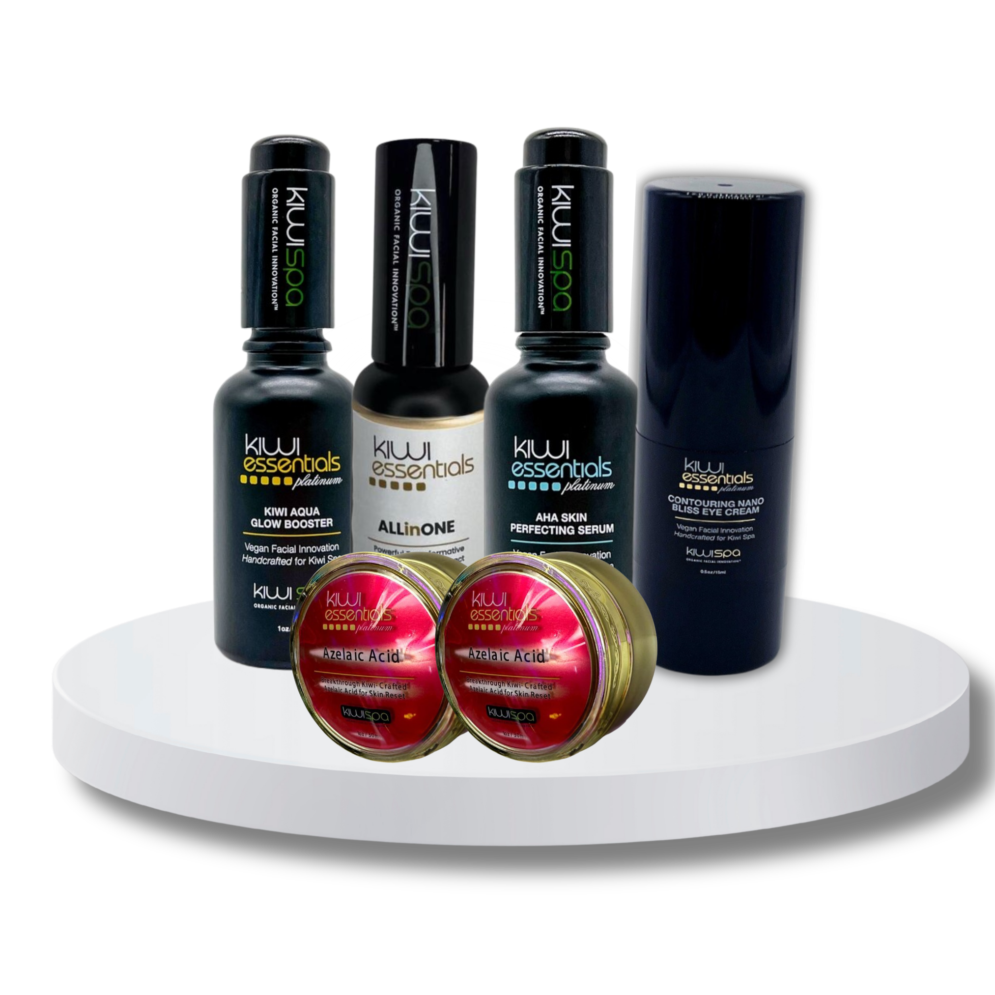A bundle of skincare products included in Kiwi Spa's premium products for VIP members.
