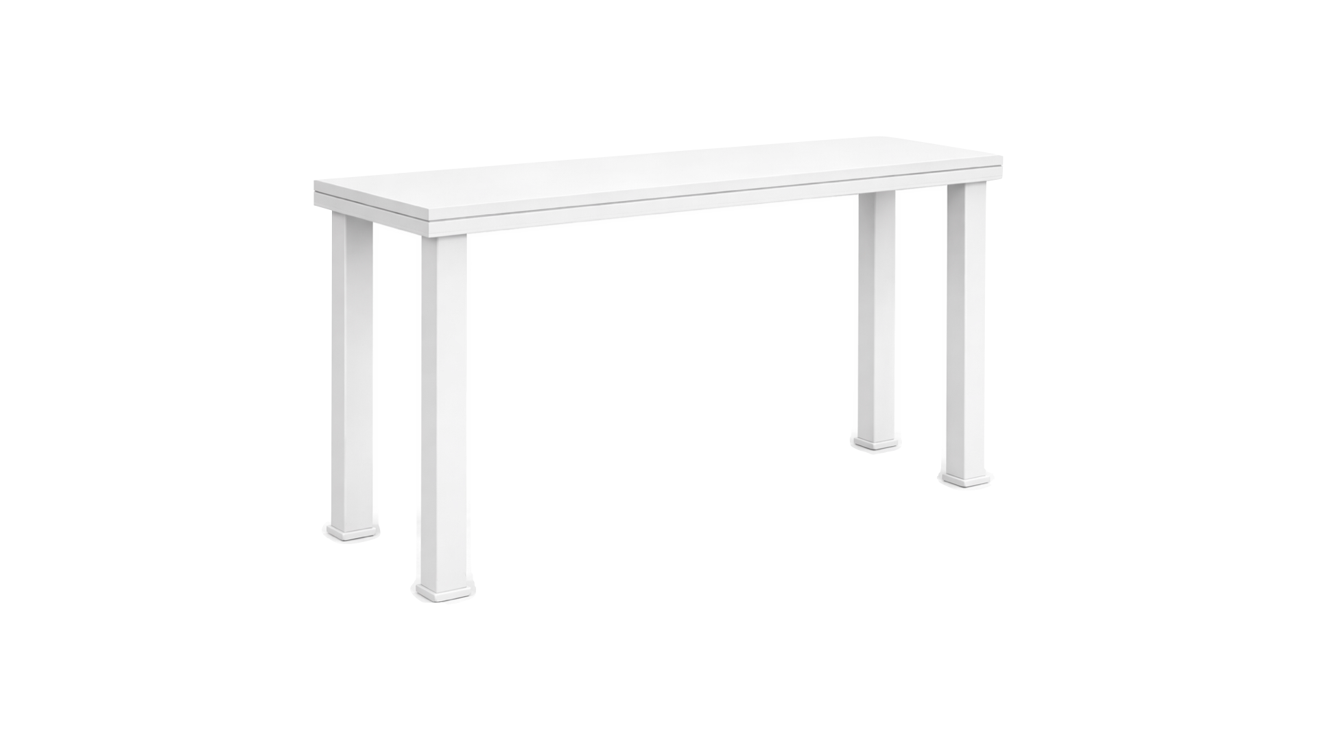 Mesa periquera rectangular - Blanca