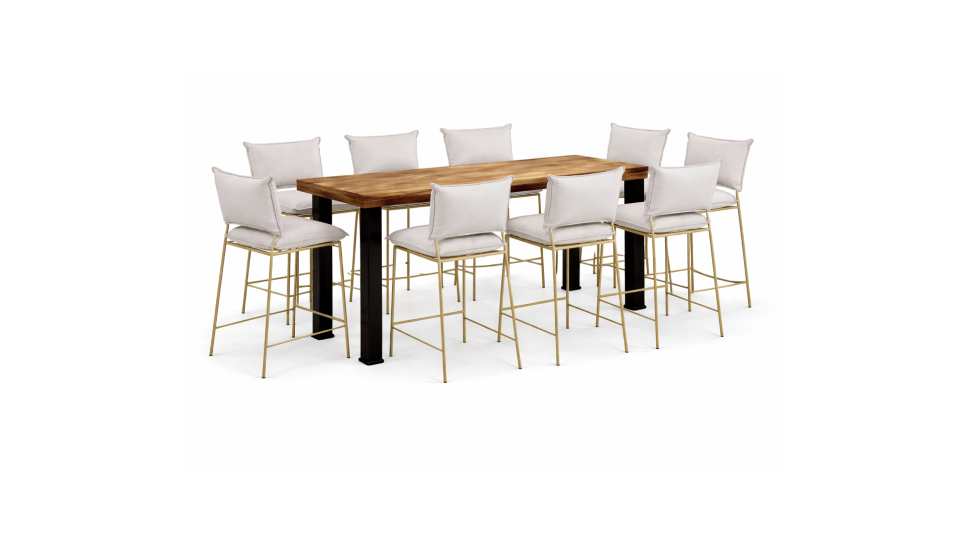 PAQUETE 8 Pax: Smith ivory + Mesa nogal