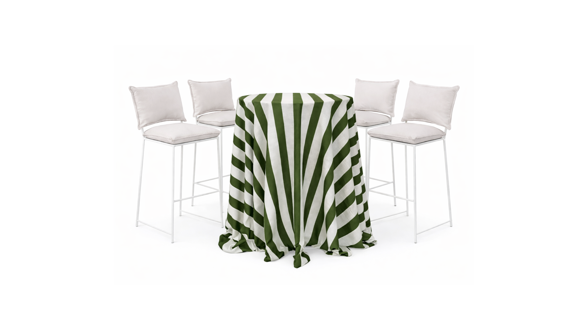 PAQUETE 4 Pax: Mantel verde rayado + Periquera Smith