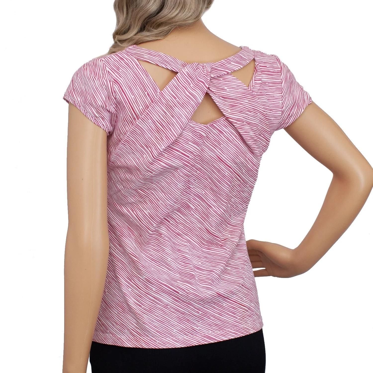 Lafayette 148 New York Pink Stripe Knit Top