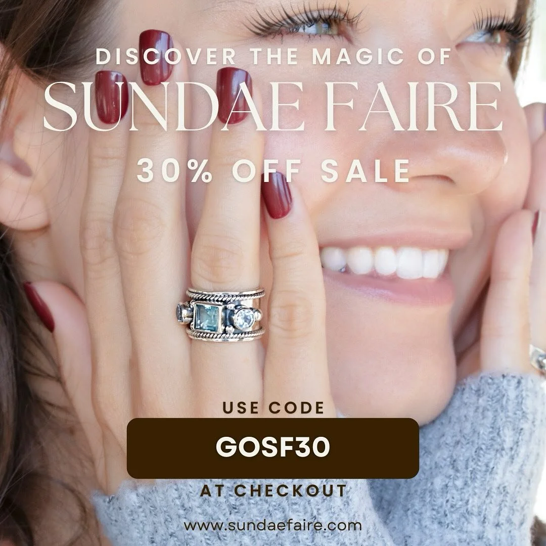 ✨ It&rsquo;s time to shine, beautifully and affordably! ✨
Enjoy 30% OFF sitewide at Sundae Faire&mdash;our biggest jewelry sale of the season!
Use code GOSF30 at checkout and treat yourself (or someone you love) to handcrafted, one-of-a-kind pieces y