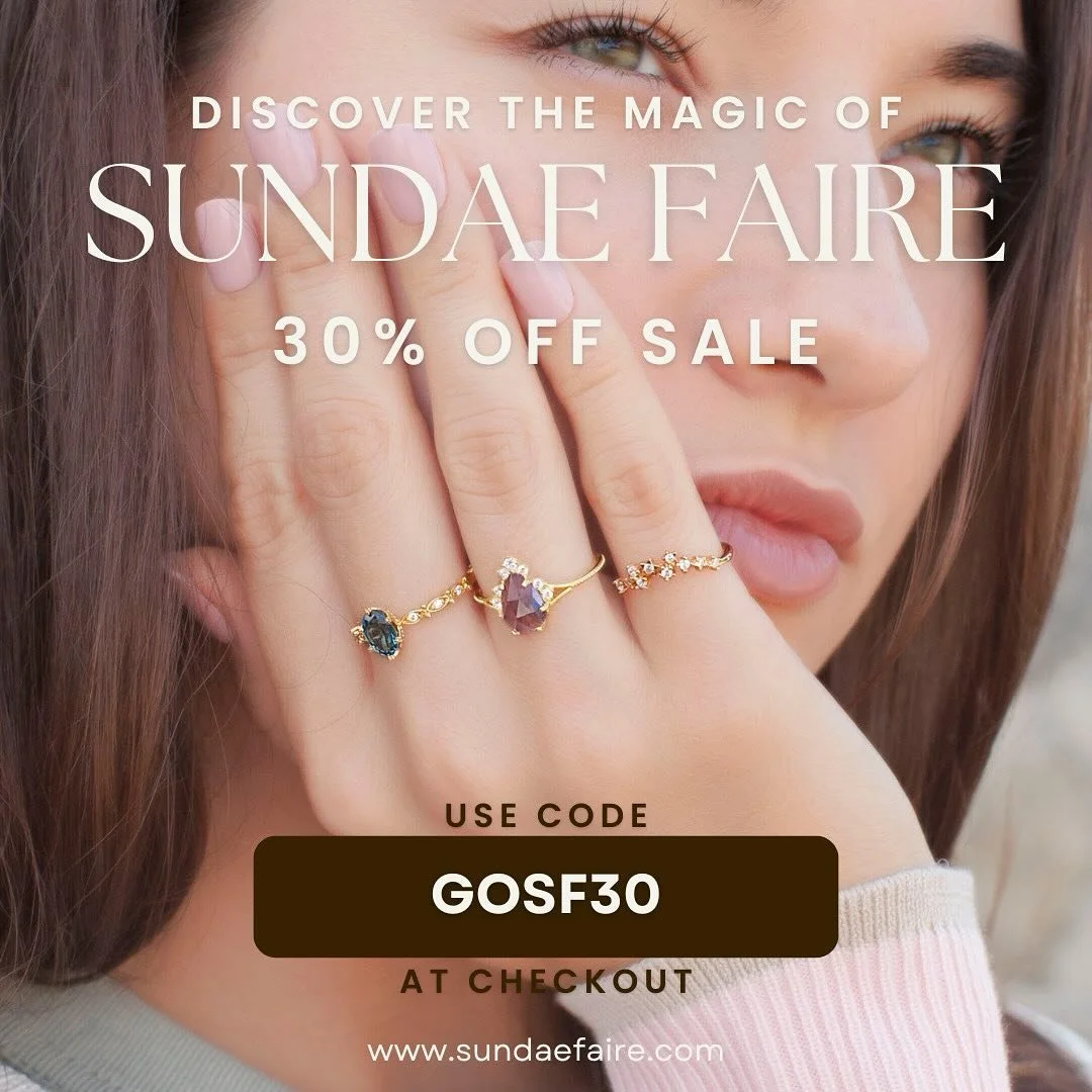 ✨ It&rsquo;s time to shine, beautifully and affordably! ✨
Enjoy 30% OFF sitewide at Sundae Faire&mdash;our biggest jewelry sale of the season!
Use code GOSF30 at checkout and treat yourself (or someone you love) to handcrafted, one-of-a-kind pieces y