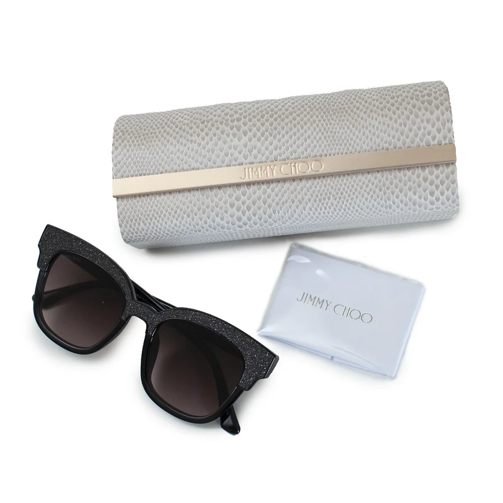 Jimmy Choo Gray Glitter Mayela Sunglasses