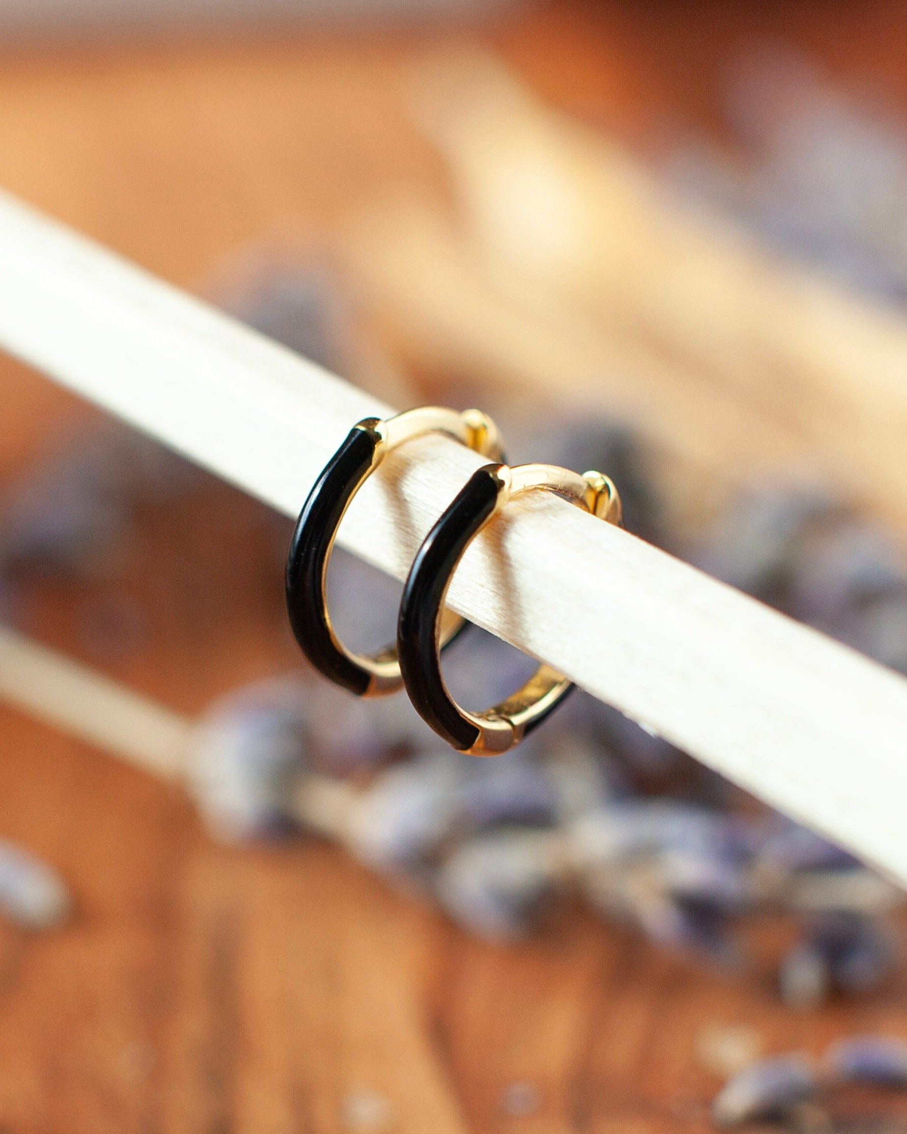Huggies+Hoop+Earrings%2C+Black+Enamel+Gold+Earrings%2C+Second+Hole+Hoop+Earrings+3.jpg