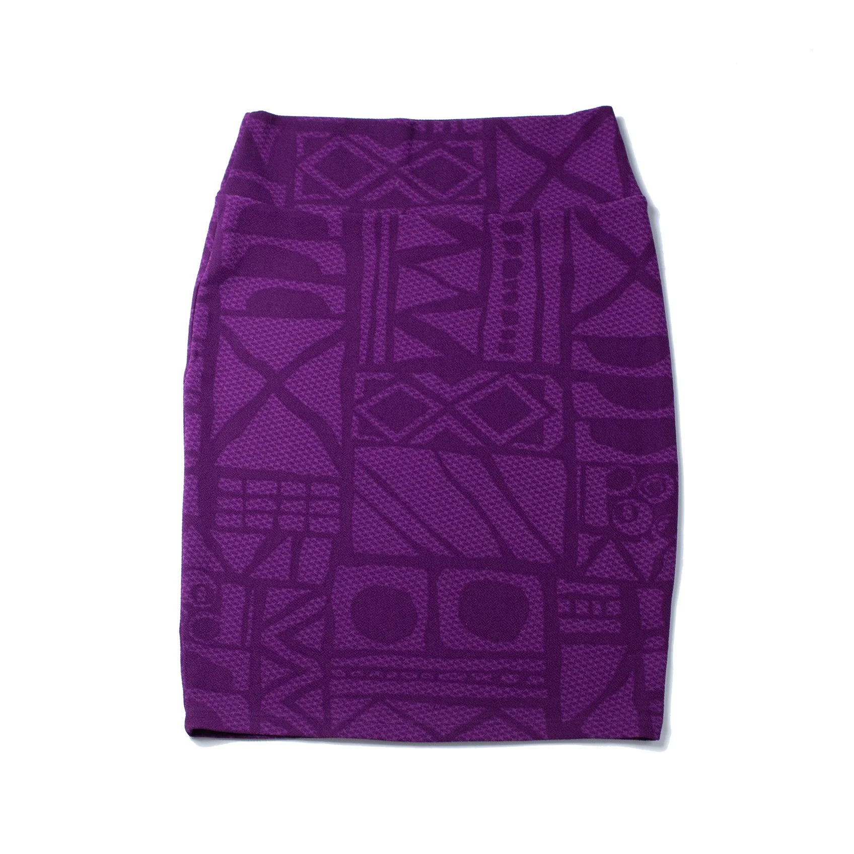 LuLaRoe Purple Textured Pencil Skirt Bodycon Pull-On