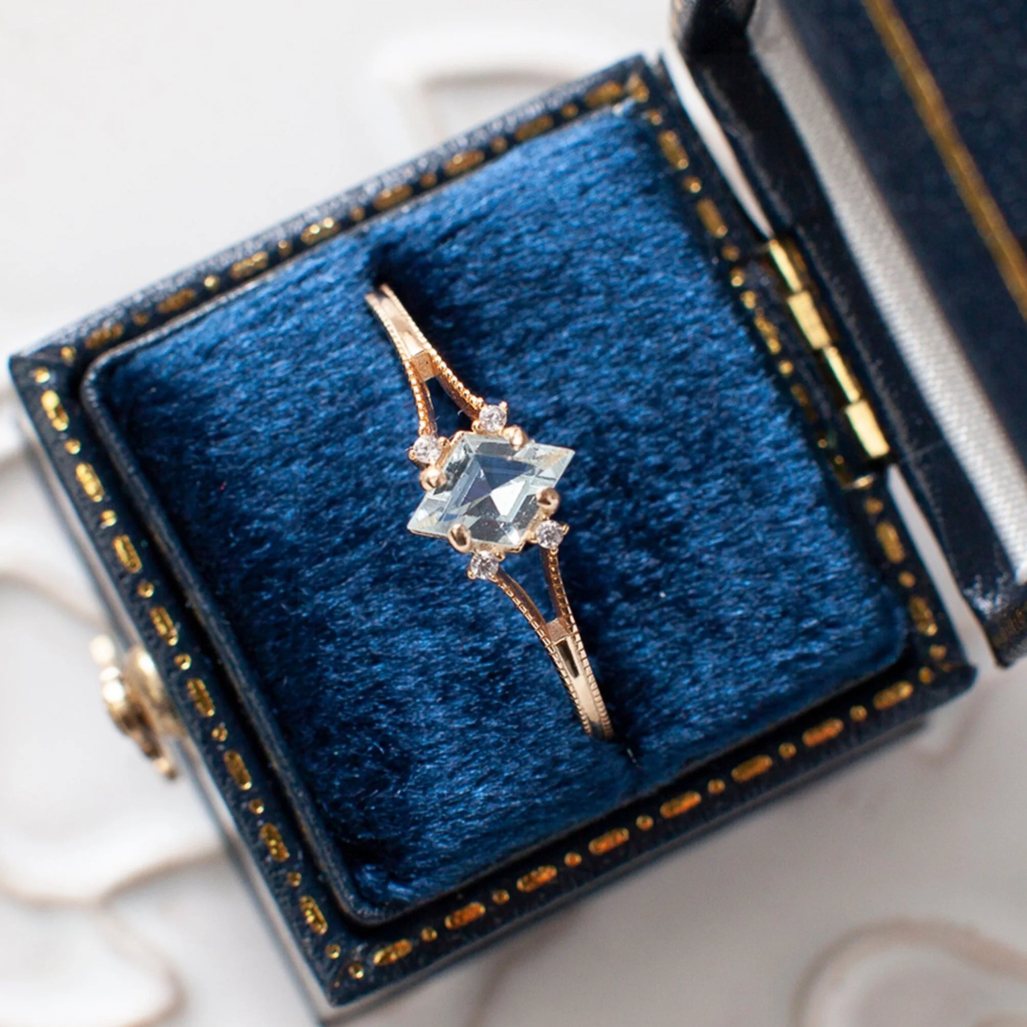 aquamarine gemstone minimalist gold ring, promise ring, elegant minimalist jewelry