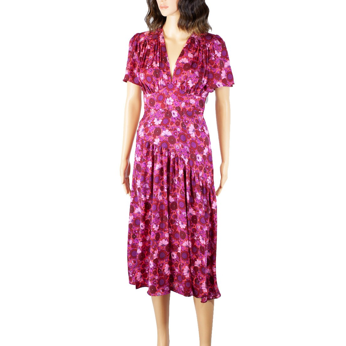 Topshop Petite Size 2 Floral Midi Dress