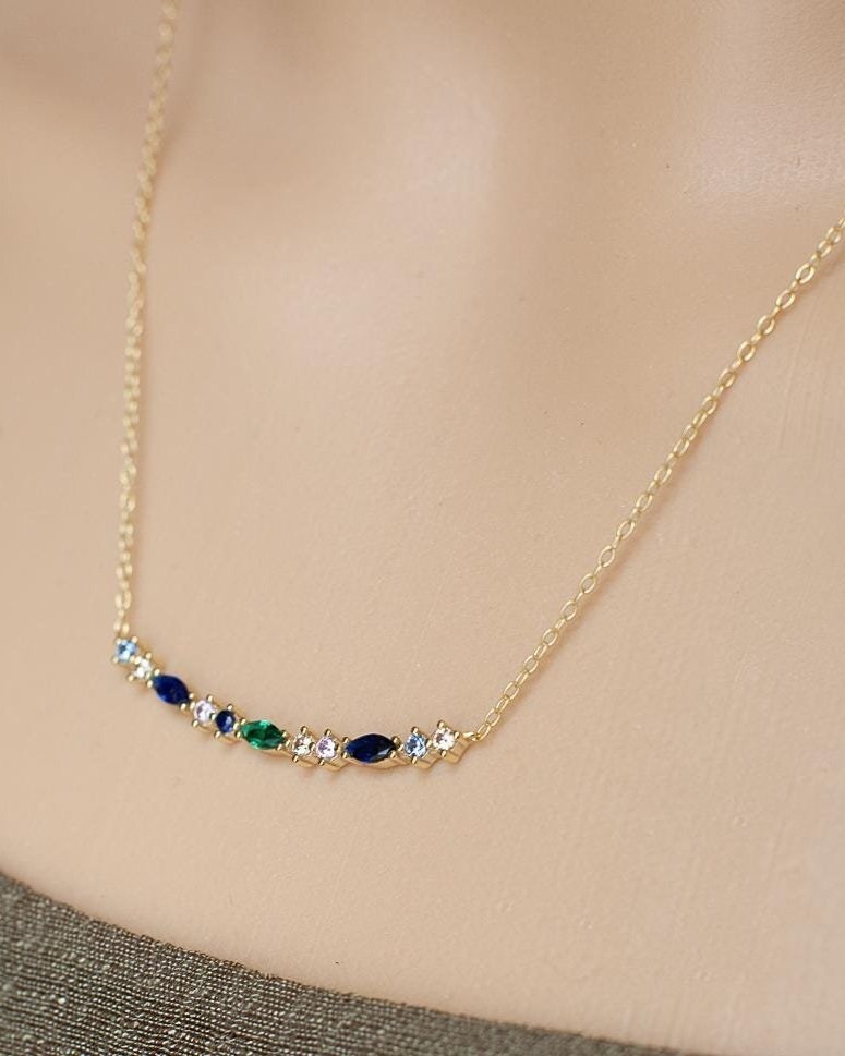 14K+Gold+Crystal+Bar+Necklace%2C+Sterling+Silver+Base%2C+Handmade+USA%2C+Pink+Blue+Green+Clear+Crystals%2C+16%E2%80%9D+Dainty+Gift%2C+Birthday+Gifts+For+Her+4.jpg