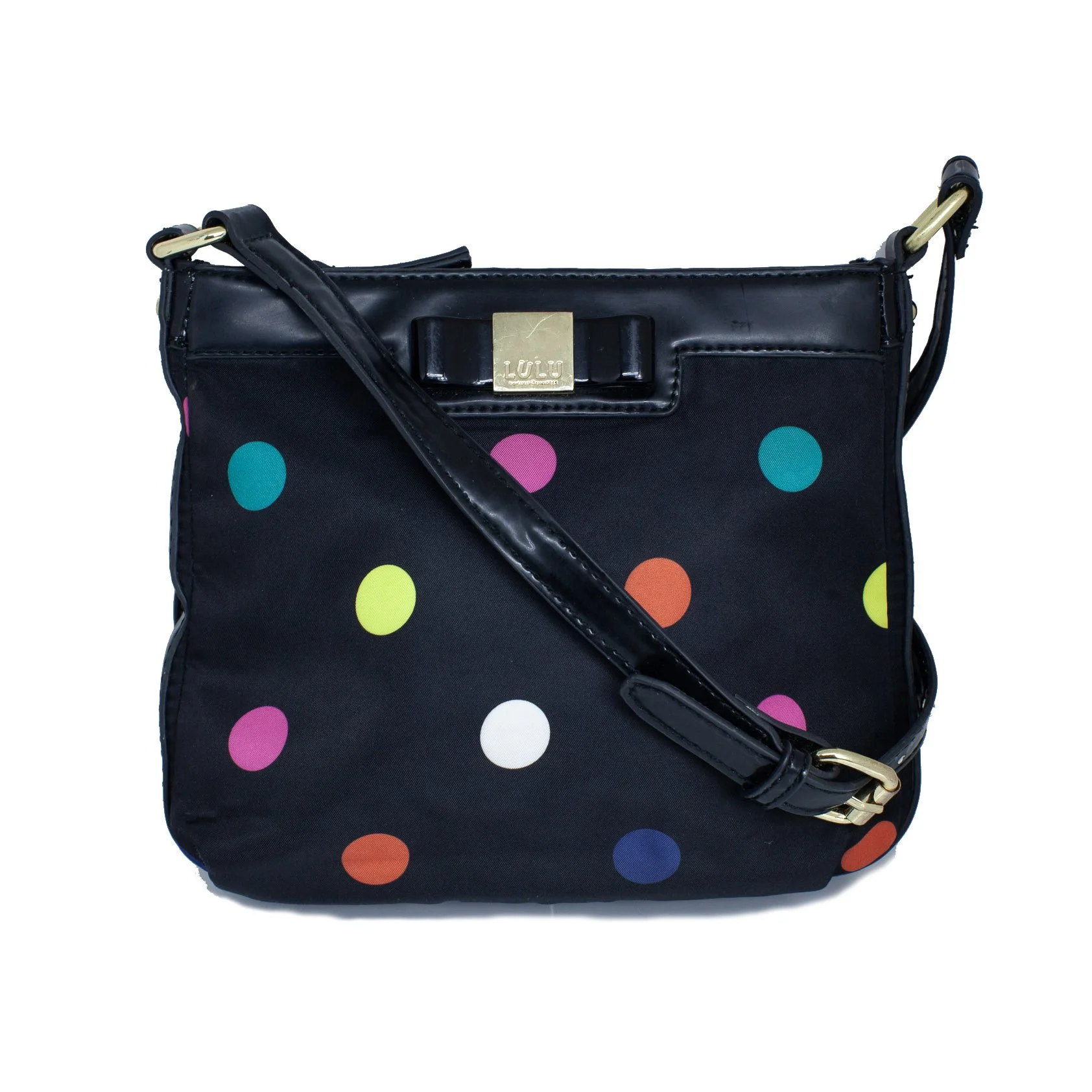 Lulu Guinness Black Polka Dot Crossbody Bag
