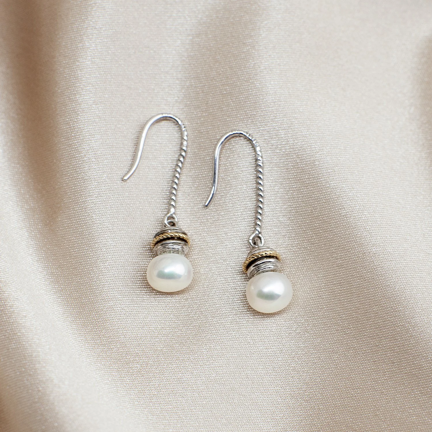 Sterling Silver Freshwater Pearl Drop Earrings