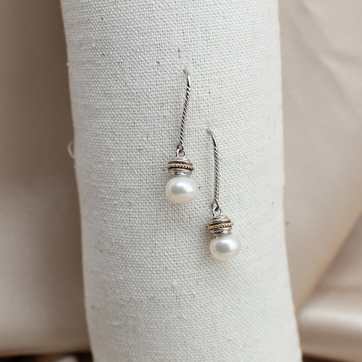 Sterling Silver Freshwater Pearl Drop Earrings