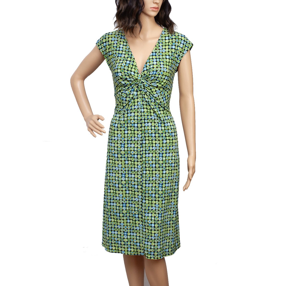 Lady Hathaway Green Blue Geometric Dress