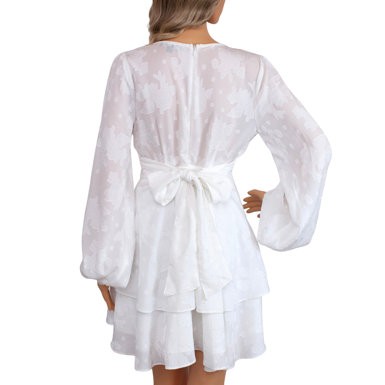 Lulus White long sleeve dress Sundae Faire.png