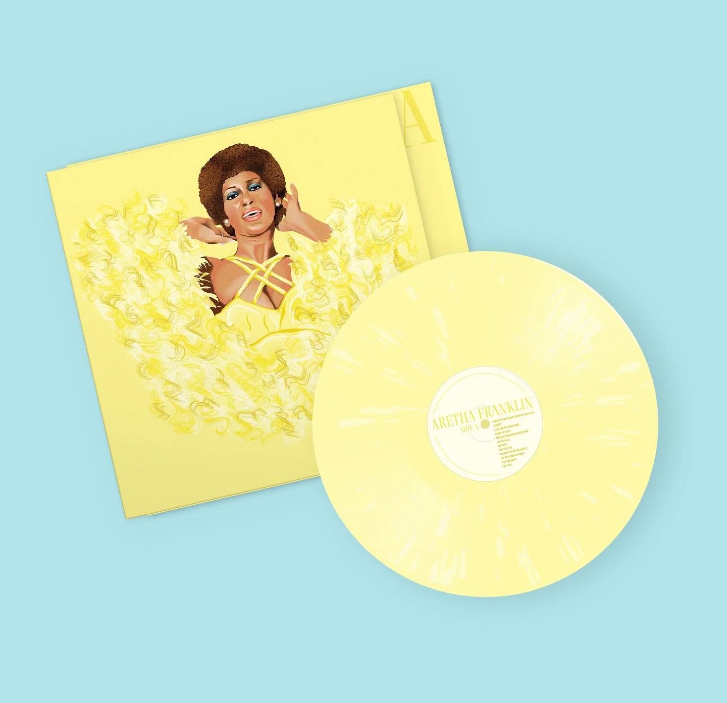 Aretha Vinyl! Drawn on procreate 😝