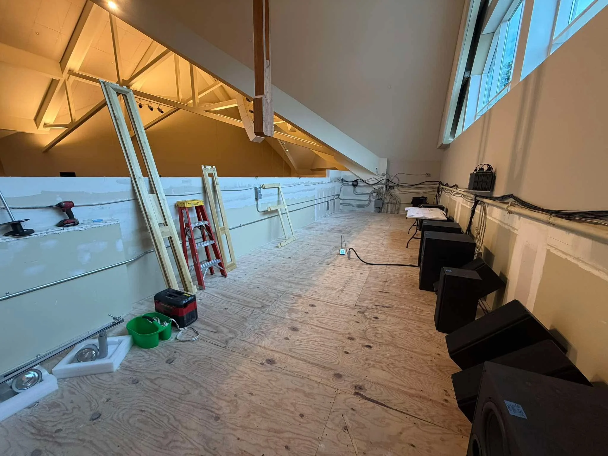 The organ loft space.