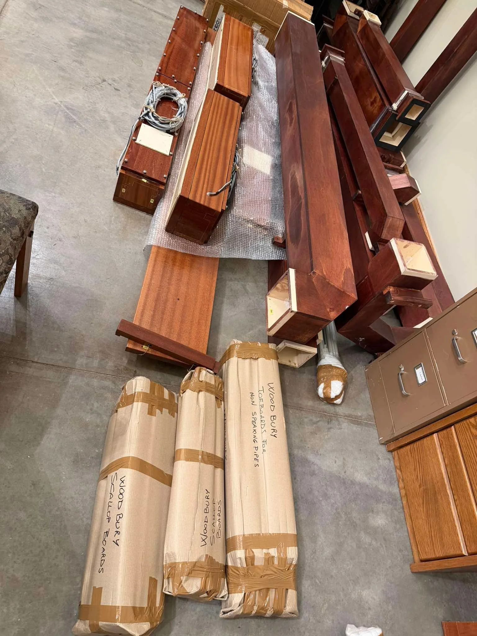 Windlines, scallop boards for racking