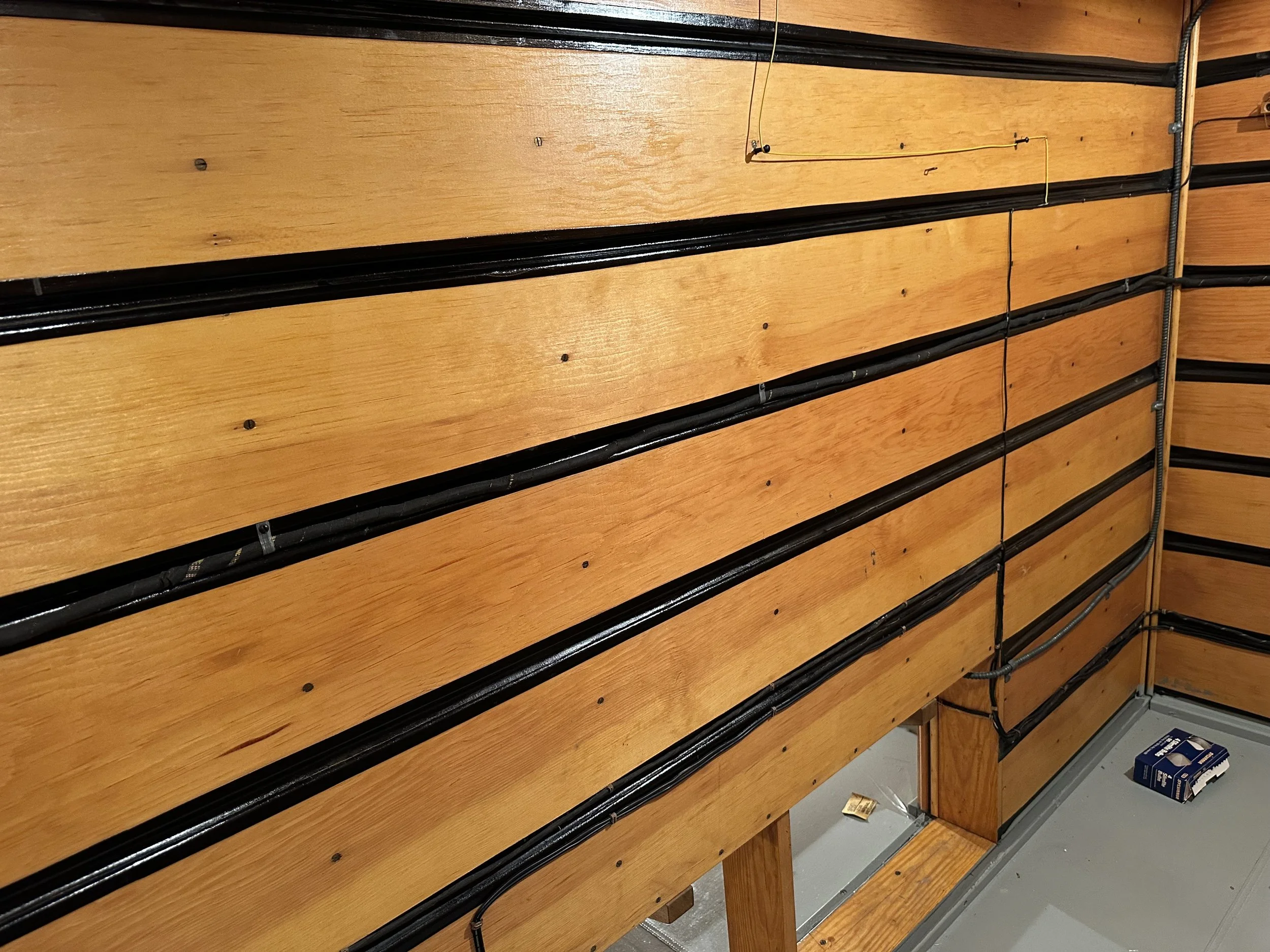 This cleaned wall inside the Austin Universal Airbox was an excellent place to hang one of the new driver panels.