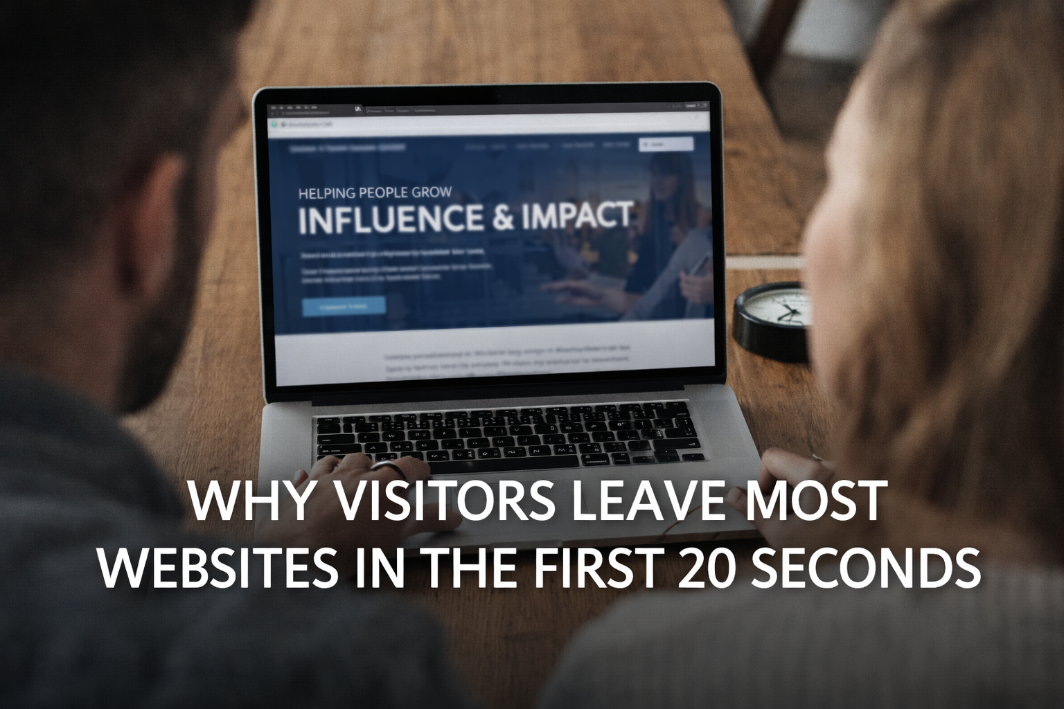 Why Visitors Leave Most Websites in the First 20 Seconds
