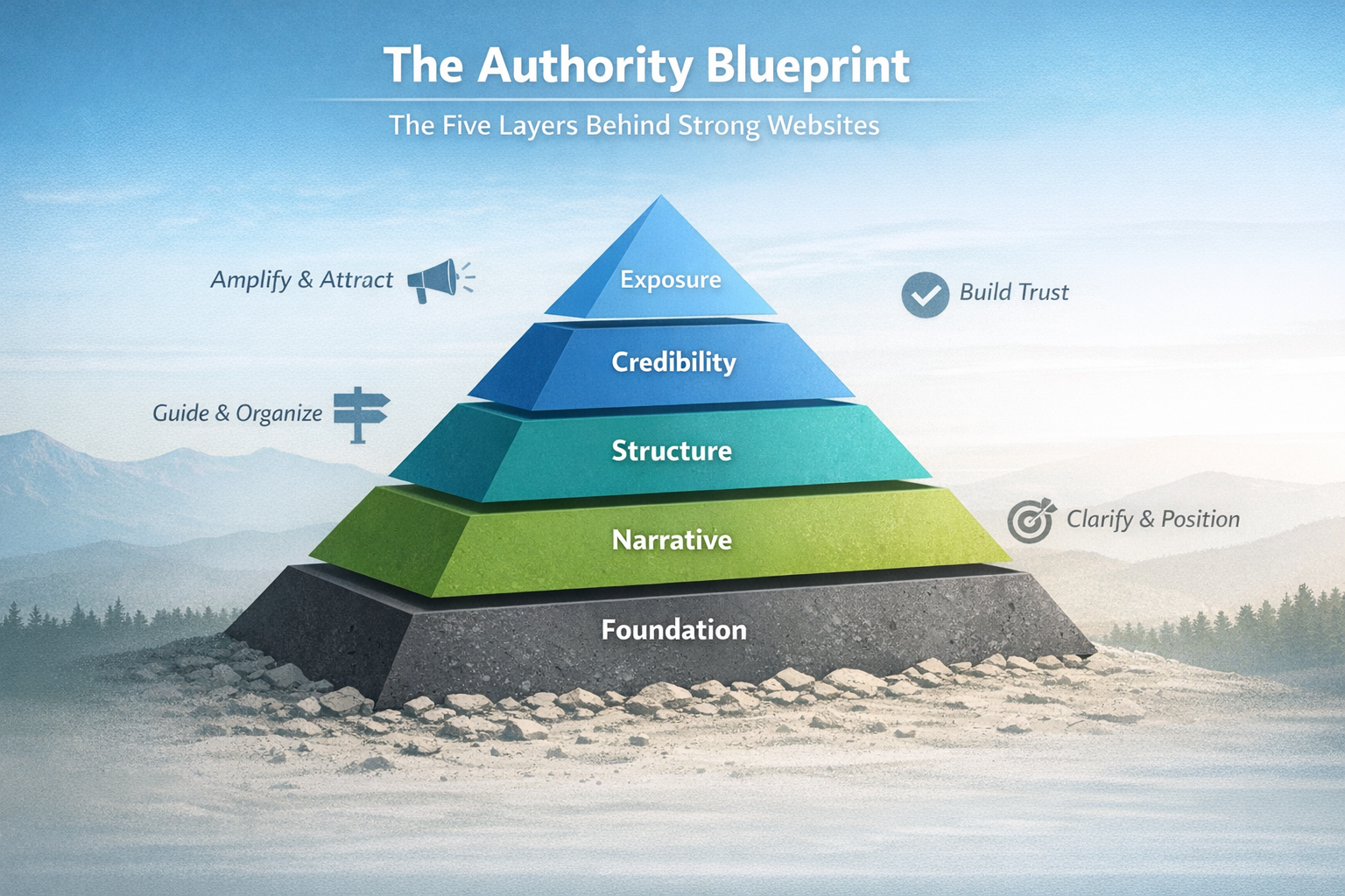 The Authority Blueprint: The Five Layers Behind Strong Websites