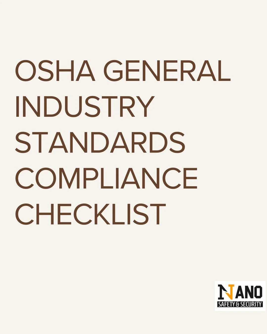 OSHA General Industry Standards Compliance Checklist — Nano Safety ...