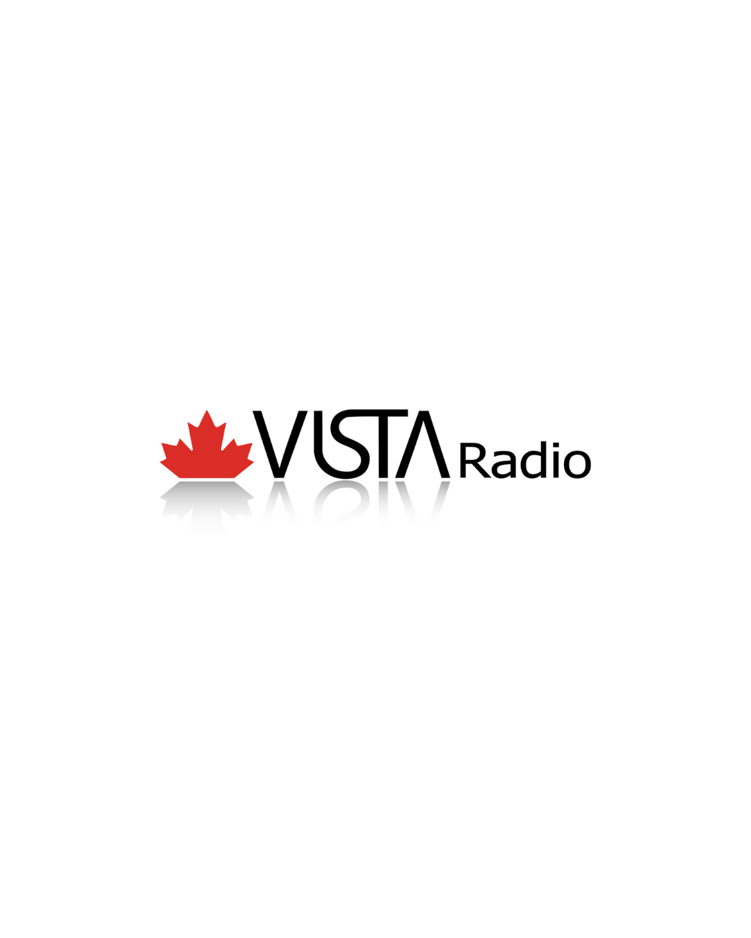 VISTA Radio logo with a red maple leaf and black text on a white background.