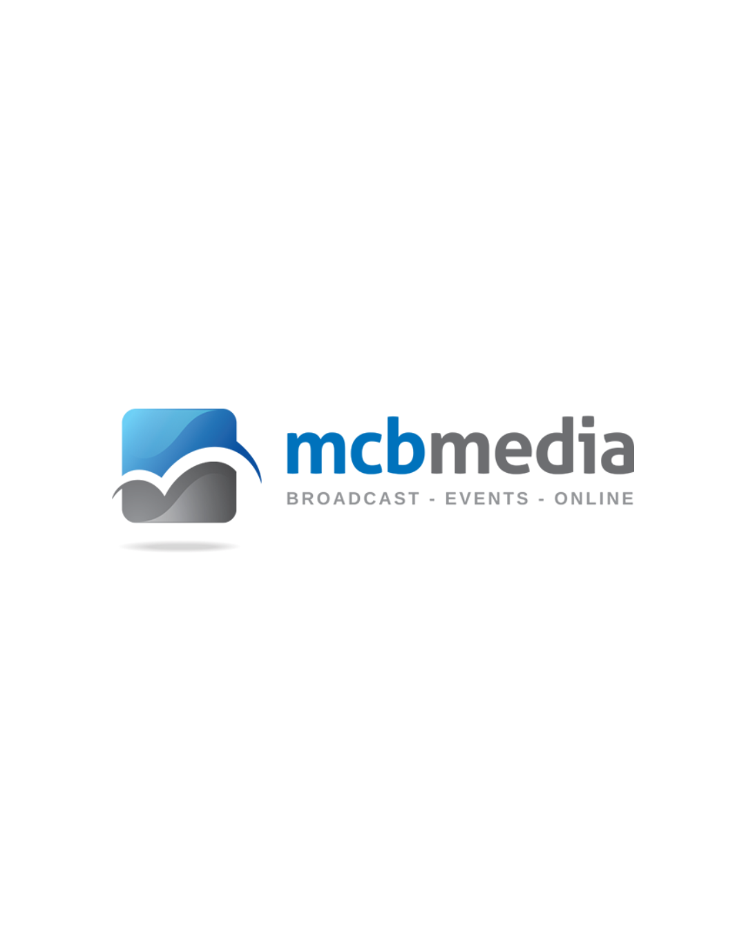 Logo for mcb media with the text 'Broadcast - Events - Online' underneath.