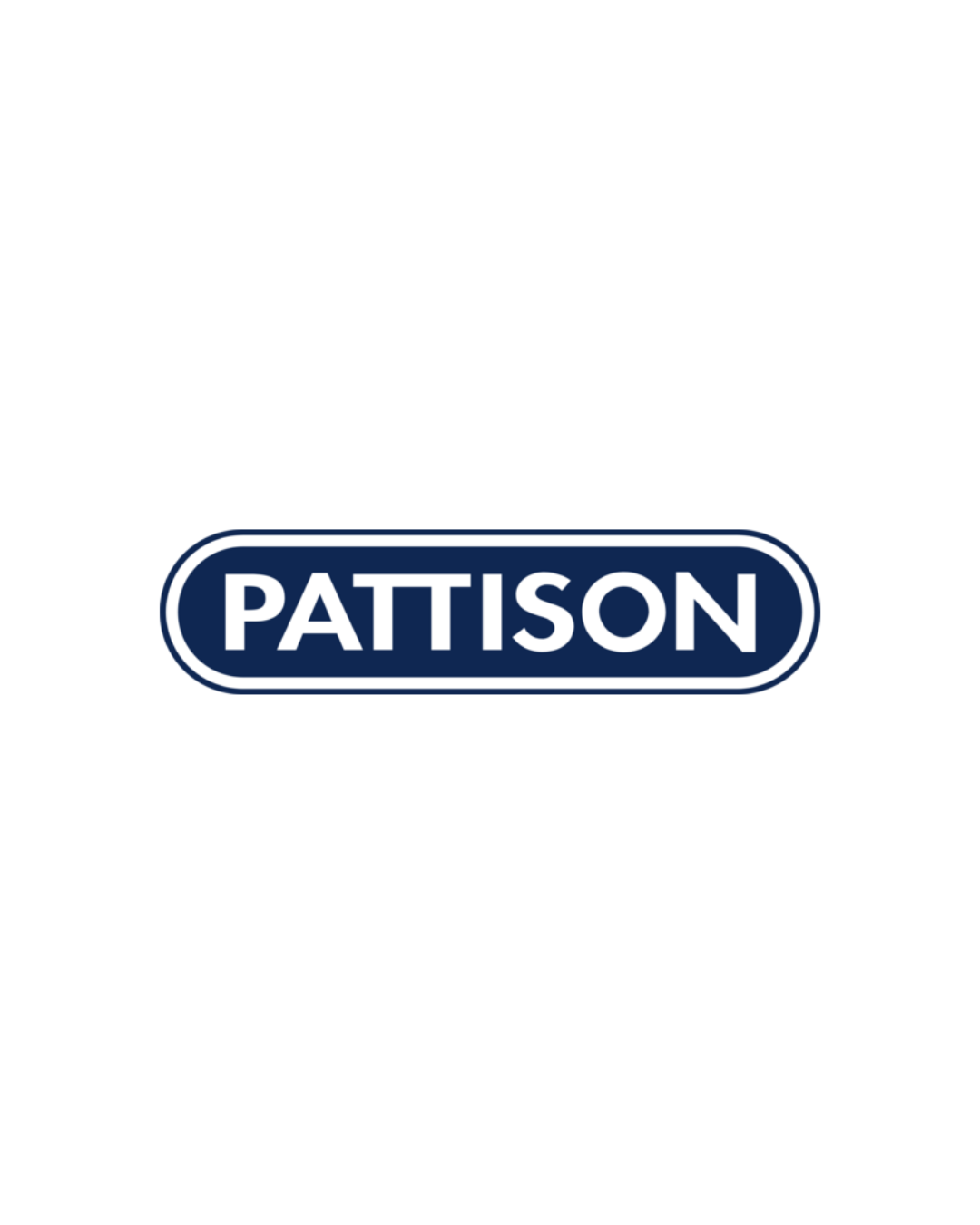 Pattison logo in navy blue with white text