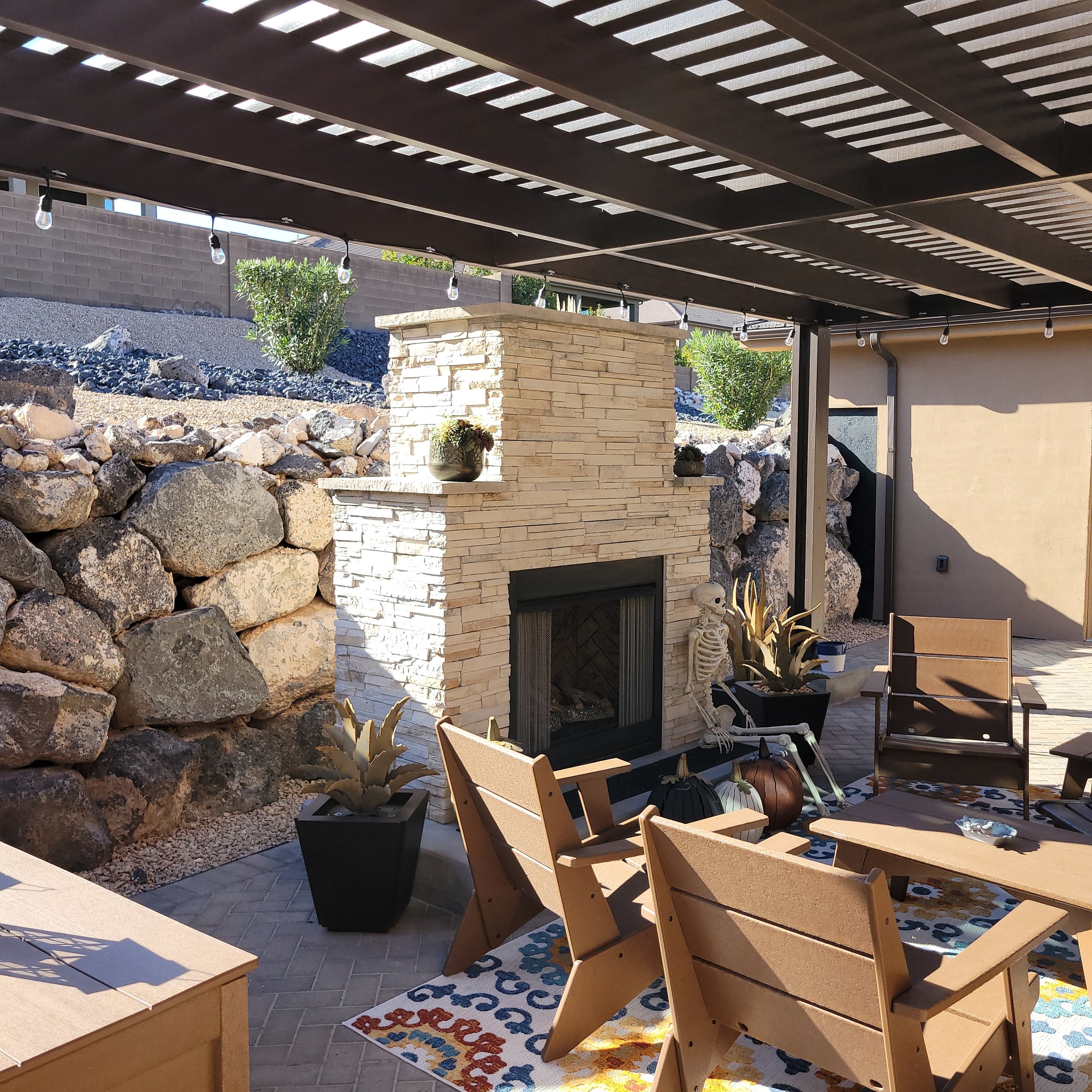 Beautiful Outdoor Fireplace
