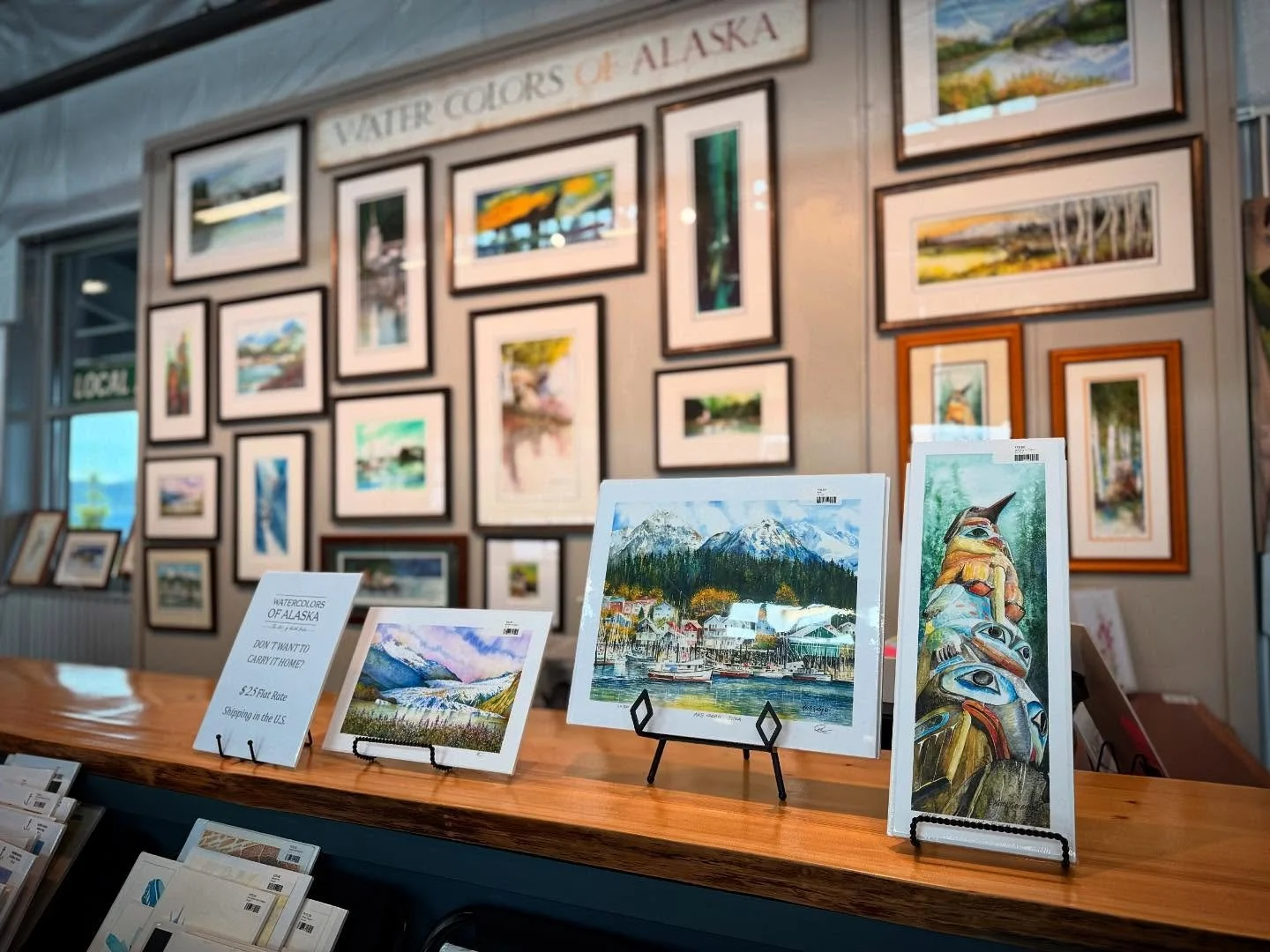 Hey Sitka! We&rsquo;re open 9&ndash;6 toda! Swing by the Sitka Sound Cruise Terminal for your local art fix 🎨 New pieces, old favorites, and 10% off for locals + military. Come take a look! Happy Sunday! 😊

#sitkaart #localart #localartist #southea