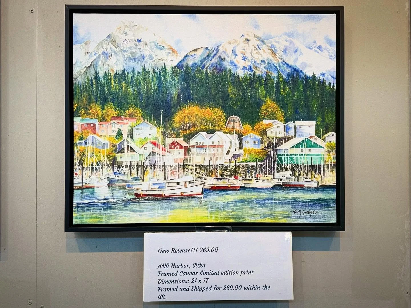 Did you know that you can custom order one of your Keith Greba favorites into a canvas piece? Forget going through the hassle of finding a frame that fits just right! These pieces are wall ready! Stop by the gallery and
 ask about our custom options,